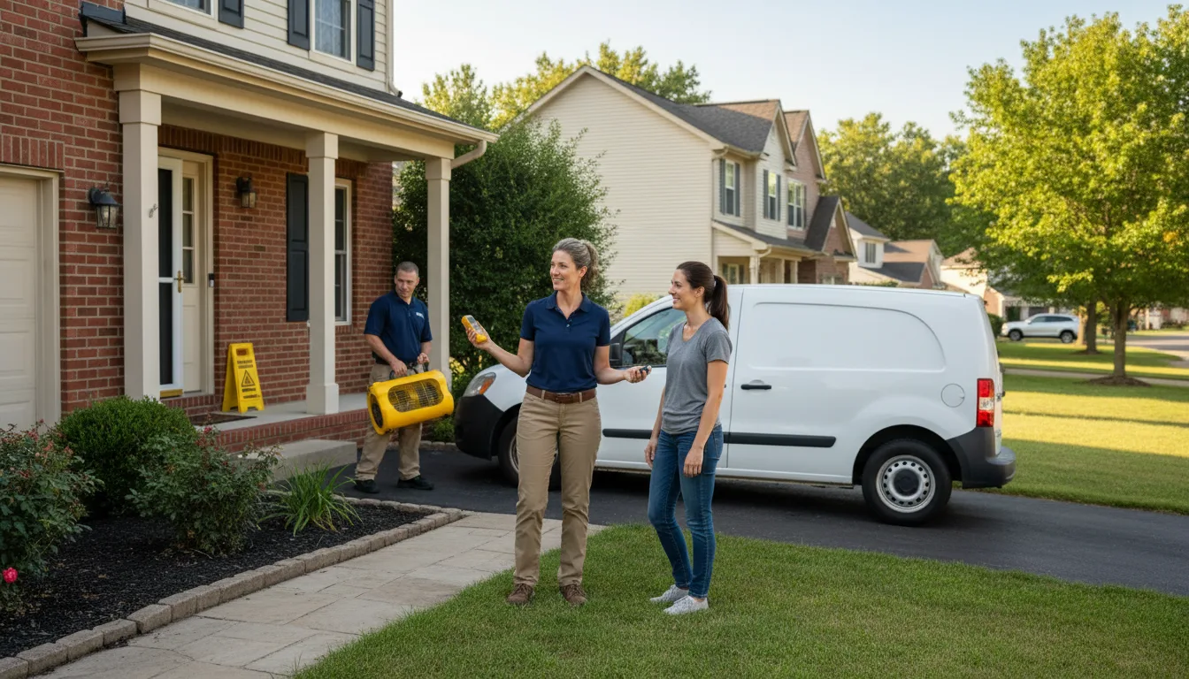 Residential water damage restoration in Flowood, MS